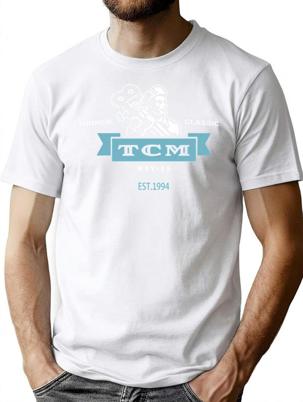 Retro Vintage Turner Classic Movies T-Shirt for Men & Women, T-Shirts Graphic Tee - White