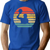 Retro Water Polo Player Vintage Waterpolo H2O Polo T-Shirt for Men & Women, T-Shirts Graphic Tee - Blue
