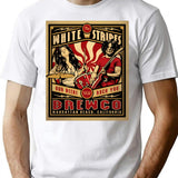 Retro White Stripes T-Shirt for Men & Women, T-Shirts Graphic Tee - White