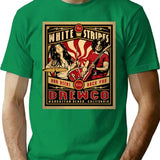Retro White Stripes T-Shirt for Men & Women, T-Shirts Graphic Tee - Green