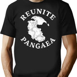 Reunite Pangaea Pangea Map Funny Peace Protest T-Shirt for Men & Women, T-Shirts Graphic Tee - Black