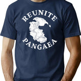 Reunite Pangaea Pangea Map Funny Peace Protest T-Shirt for Men & Women, T-Shirts Graphic Tee - Navy