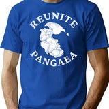Reunite Pangaea Pangea Map Funny Peace Protest T-Shirt for Men & Women, T-Shirts Graphic Tee - Blue
