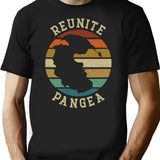 Reunite Pangea - Funny Humor T-Shirt for Men & Women, T-Shirts Graphic Tee - Black