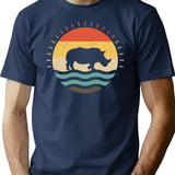 Rhino Art Rhino Love Rhino Mama Rhino Owner Rhino Girl Funny Rhino Rhino Mom T-Shirt for Men & Women, T-Shirts Graphic Tee - Navy