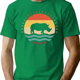 Rhino Art Rhino Love Rhino Mama Rhino Owner Rhino Girl Funny Rhino Rhino Mom T-Shirt for Men & Women, T-Shirts Graphic Tee - Green