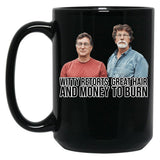 Rick And Marty Lagina Wit Hair Money Black Coffee Mug, Gift Coffee Mug
