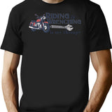 Riding Wrenching Therapy T-Shirt for Men & Women, T-Shirts Graphic Tee - Black