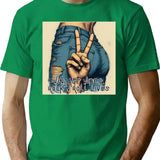 Ripped Jeans Rocknroll Vintage Grunge Style T-Shirt for Men & Women, T-Shirts Graphic Tee - Green
