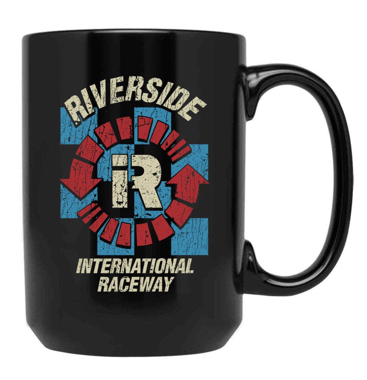 Riverside International Raceway 1957 Black Coffee Mug, Gift Coffee Mug