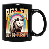 Rizz Em With The Tism Autism Awareness Meme Black Coffee Mug, Gift Coffee Mug - Black