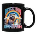 Rizz Em With The Tism Raccoon Autism Awareness Funny Raccoon Black Coffee Mug, Gift Coffee Mug - Black