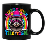 Rizz Em With Tism Raccoon Meme Cute Funny Essential T-Shirt Black Coffee Mug, Gift Coffee Mug - Black