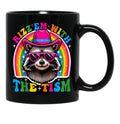 Rizz Em With Tism Raccoon Meme Cute Funny Essential T-Shirt Black Coffee Mug, Gift Coffee Mug - Black