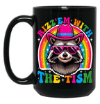 Rizz Em With Tism Raccoon Meme Cute Funny Essential T-Shirt Black Coffee Mug, Gift Coffee Mug