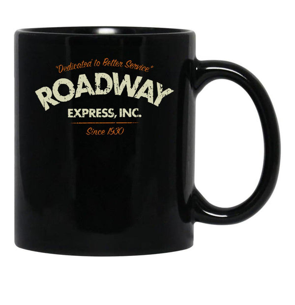 Roadway Express 1930 Black Coffee Mug, Gift Coffee Mug - Black