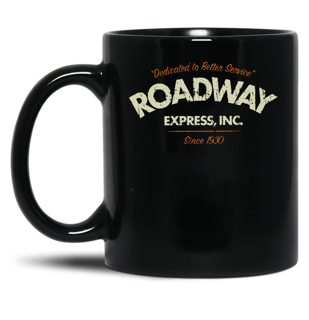 Roadway Express 1930 Black Coffee Mug, Gift Coffee Mug