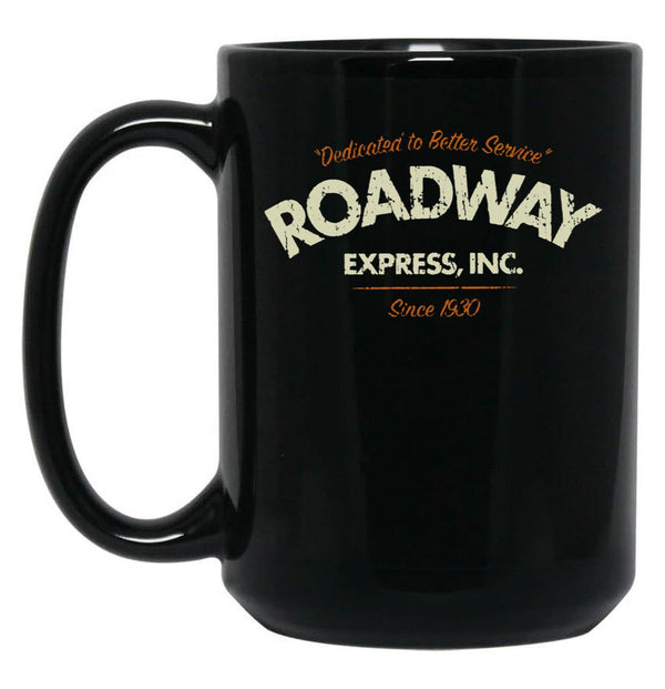 Roadway Express 1930 Black Coffee Mug, Gift Coffee Mug - Black
