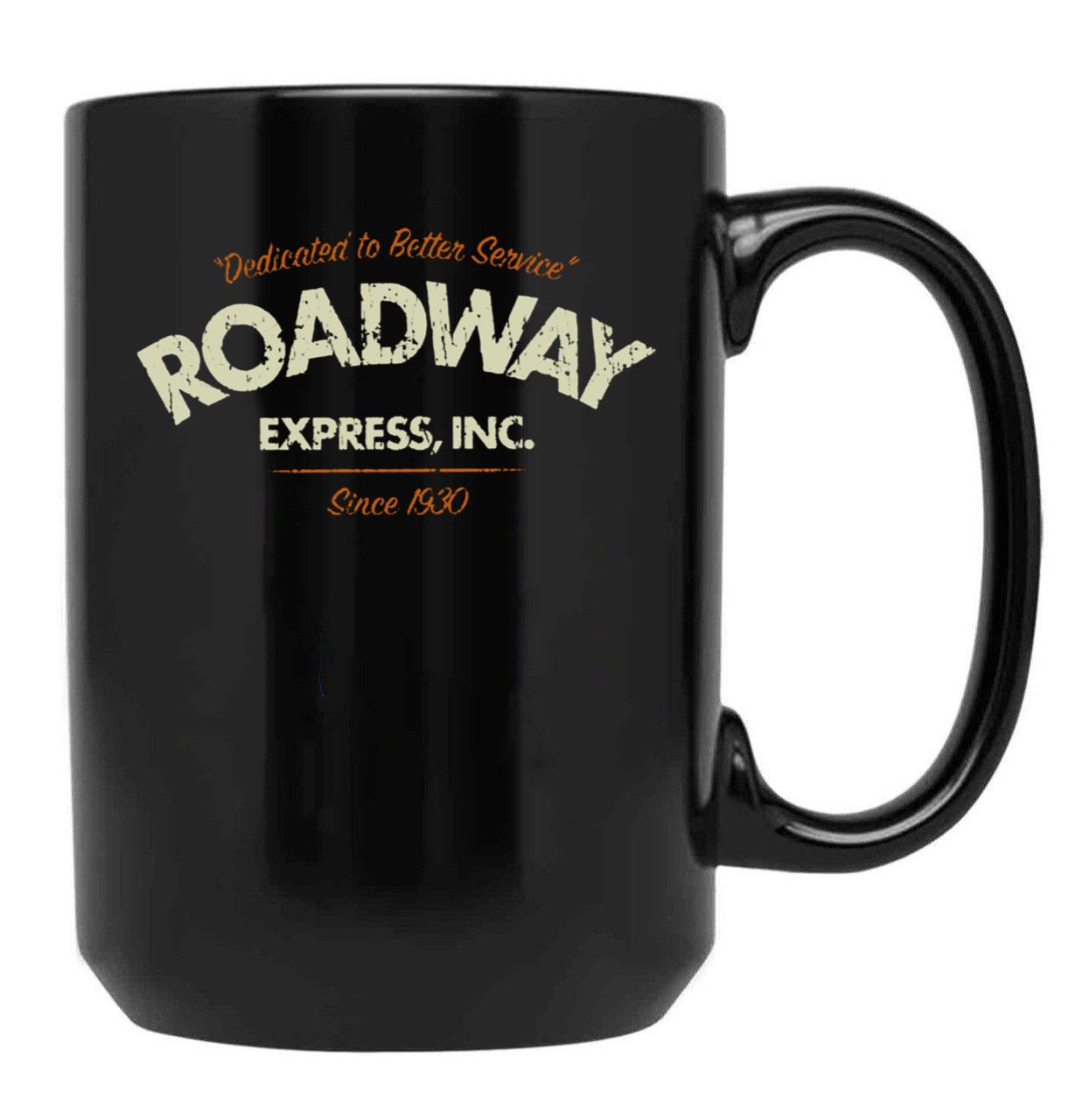 Roadway Express 1930 Black Coffee Mug, Gift Coffee Mug