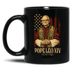 Robert Francis Prevost New Pope Shirt Leo Xiv Vatican Black Coffee Mug