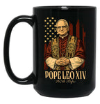 Robert Francis Prevost New Pope Shirt Leo Xiv Vatican Black Coffee Mug