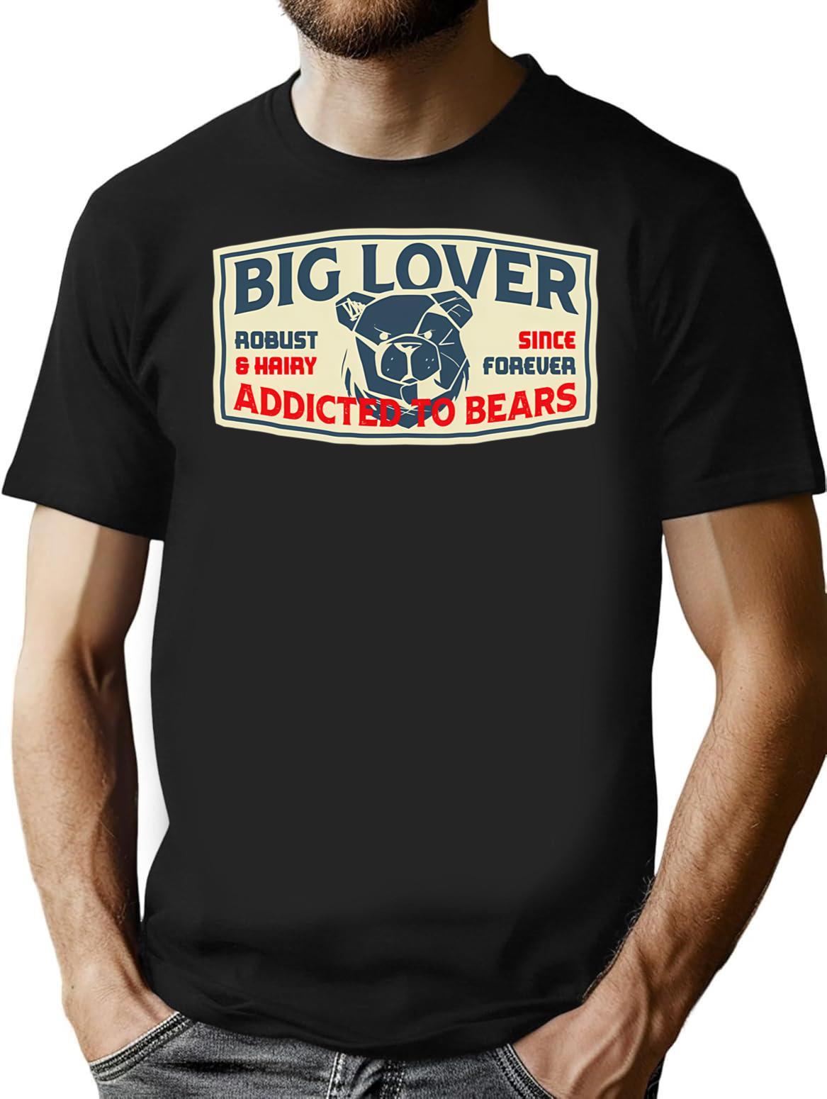 Robust Bear Vintage 06 T-Shirt for Men & Women, T-Shirts Graphic Tee - Black