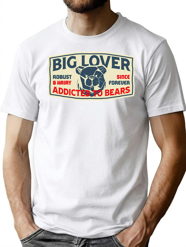Robust Bear Vintage 06 T-Shirt for Men & Women, T-Shirts Graphic Tee - White