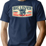 Robust Bear Vintage 06 T-Shirt for Men & Women, T-Shirts Graphic Tee - Navy