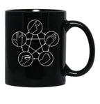 Rock Paper Scissors Lizard Spock Black Coffee Mug, Gift Coffee Mug - Black