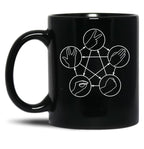 Rock Paper Scissors Lizard Spock Black Coffee Mug, Gift Coffee Mug