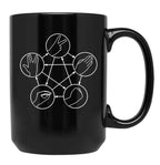 Rock Paper Scissors Lizard Spock Black Coffee Mug, Gift Coffee Mug