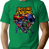 Rock Roll Racing Pixel Art T-Shirt for Men & Women, T-Shirts Graphic Tee - Green