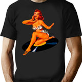 Rockabilly Goddess T-Shirt for Men & Women, T-Shirts Graphic Tee - Black