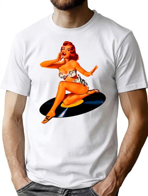 Rockabilly Goddess T-Shirt for Men & Women, T-Shirts Graphic Tee - White