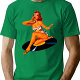 Rockabilly Goddess T-Shirt for Men & Women, T-Shirts Graphic Tee - Green