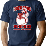 Rockford Red Peaches 1943 Funny 01 T-Shirt for Men & Women, T-Shirts Graphic Tee - Navy