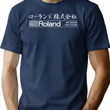 Roland Logo Japanese (Light) Classic T-Shirt for Men & Women, T-Shirts Graphic Tee - Navy