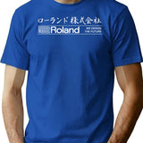 Roland Logo Japanese (Light) Classic T-Shirt for Men & Women, T-Shirts Graphic Tee - Blue