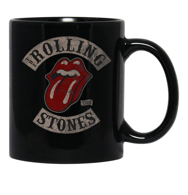 Rolling Stones Men's Tour 78 Black Coffee Mug, Gift Coffee Mug - Black