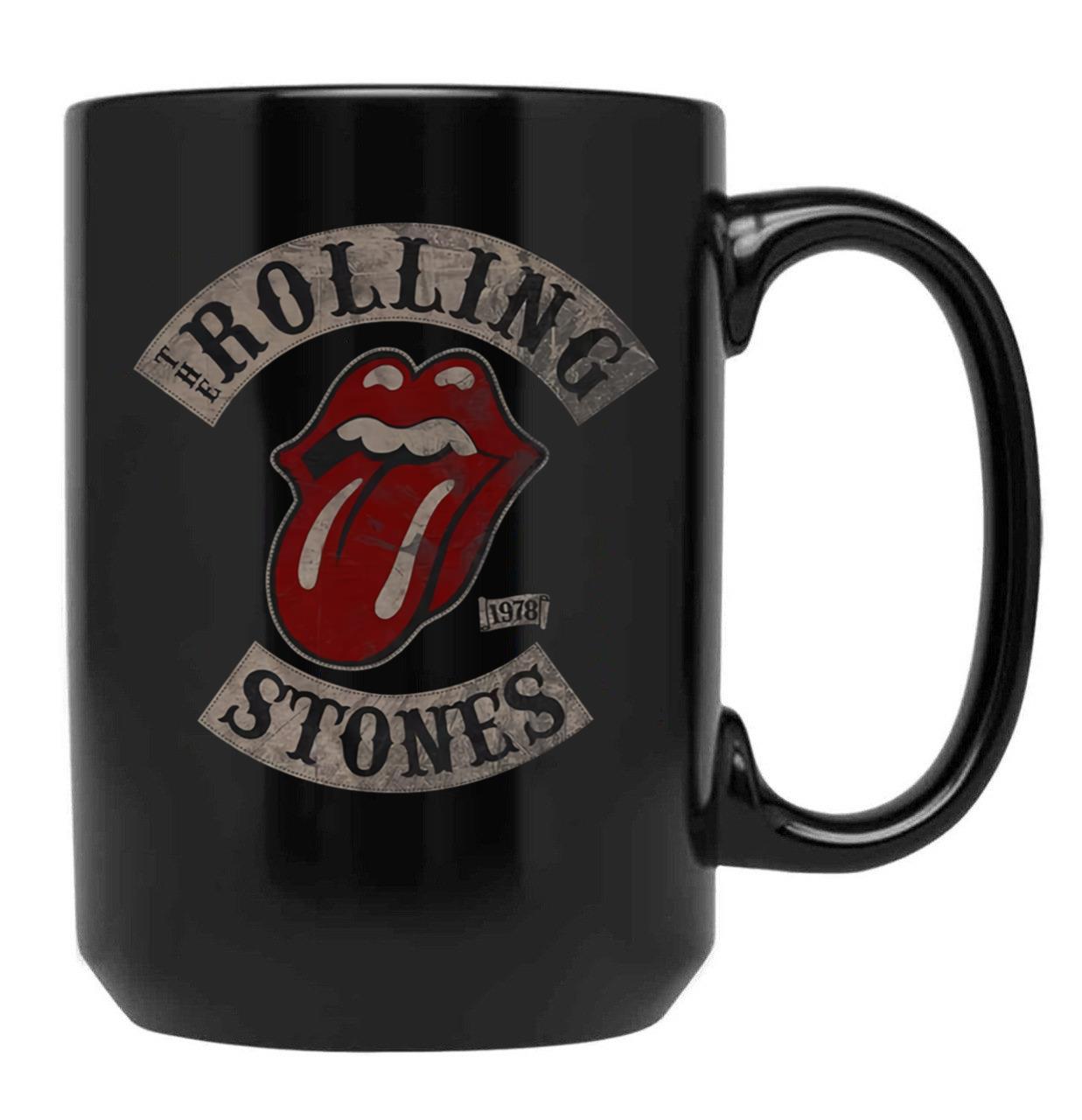 Rolling Stones Men's Tour 78 Black Coffee Mug, Gift Coffee Mug