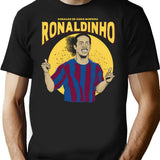 Ronaldinho Legend Of Football T-Shirt for Men & Women, T-Shirts Graphic Tee - Black
