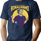 Ronaldinho Legend Of Football T-Shirt for Men & Women, T-Shirts Graphic Tee - Navy