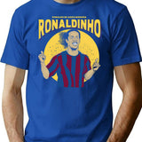Ronaldinho Legend Of Football T-Shirt for Men & Women, T-Shirts Graphic Tee - Blue