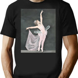 Rosie Ballerina T-Shirt for Men & Women, T-Shirts Graphic Tee - Black