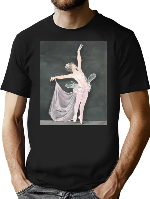 Rosie Ballerina T-Shirt for Men & Women, T-Shirts Graphic Tee - Black