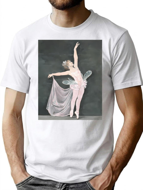 Rosie Ballerina T-Shirt for Men & Women, T-Shirts Graphic Tee - White