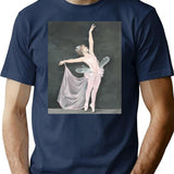 Rosie Ballerina T-Shirt for Men & Women, T-Shirts Graphic Tee - Navy
