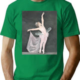 Rosie Ballerina T-Shirt for Men & Women, T-Shirts Graphic Tee - Green
