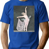 Rosie Ballerina T-Shirt for Men & Women, T-Shirts Graphic Tee - Blue