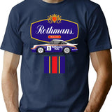 Rothmans 911 T-Shirt for Men & Women, T-Shirts Graphic Tee - Navy